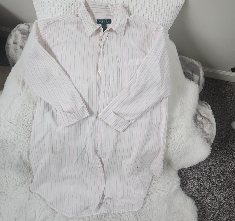 Ralph Lauren Button Night Gown Medium